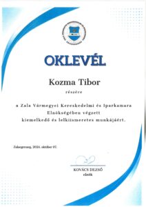 Iparkamarai elismerés 2024